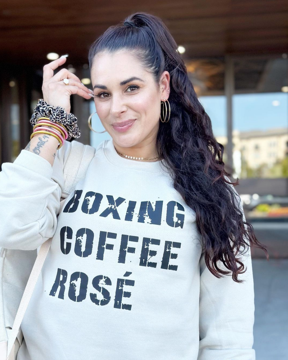 Boxing Coffee Rosé Crewneck